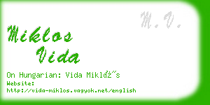 miklos vida business card